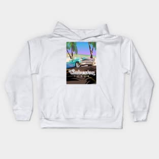 Galveston Texas travel poster Kids Hoodie